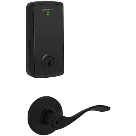 Kwikset Balboa Single Cylinder Lever Set and Halo Electronic Touchscreen Deadbolt Combo Pack with SmartKey Matte Black