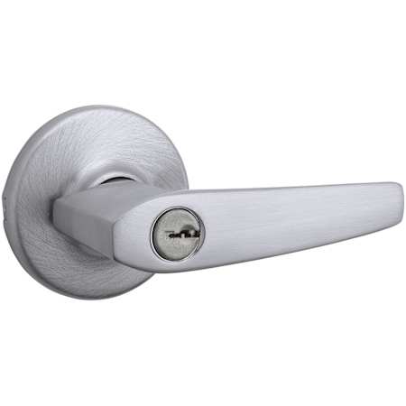 Kwikset Maximum Series Delta Single Cylinder Keyed Entry Door Leverset Satin Chrome