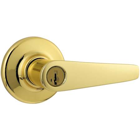 Kwikset Delta Keyed Entry Door Leverset with SmartKey Polished Brass