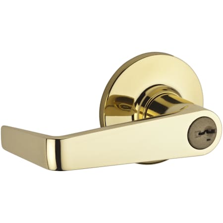 Kwikset Carson Grade 3 Keyed Entry Door Lever Set with SmartKey Polished Brass