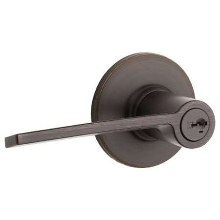 Kwikset Palmina Left Handed Single Cylinder Keyed Entry Leverset with SmartKey Venetian Bronze