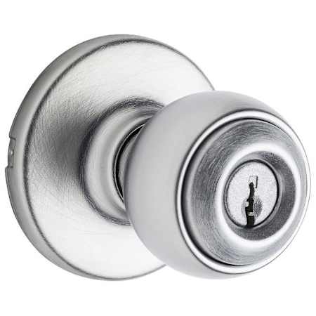 Kwikset Kwikset Security Series Polo Storeroom Function Keyed Entry Door Knobset Satin Chrome
