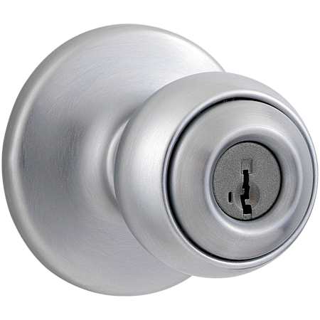 Kwikset Storeroom Function Keyed Entry Smart Key Door Knobset Satin Chrome