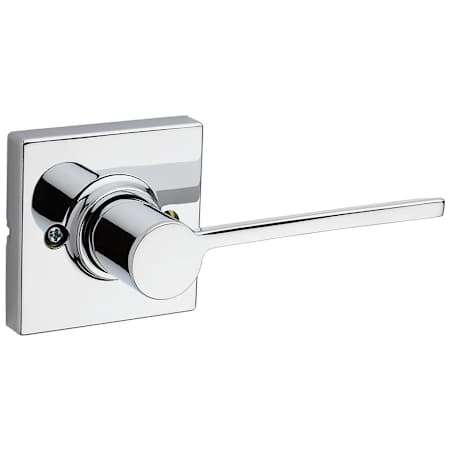 Kwikset Ladera Right Handed Non-Turning One-Sided Door Lever with Square Rose Bright Chrome