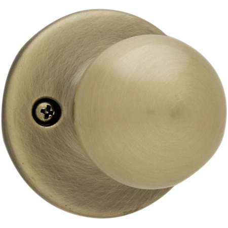 Kwikset Polo Non-Turning One-Sided Dummy Door Knob with Round Rose Antique Brass