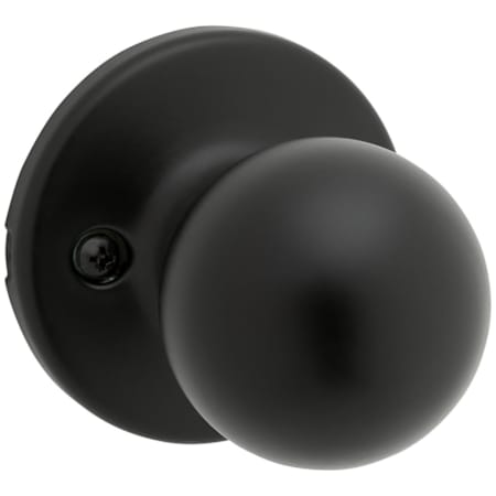 Kwikset Polo Non-Turning One-Sided Dummy Door Knob with Round Rose Matte Black