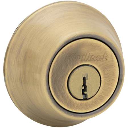 Kwikset Double Cylinder Deadbolt from the 660 Series Antique Brass