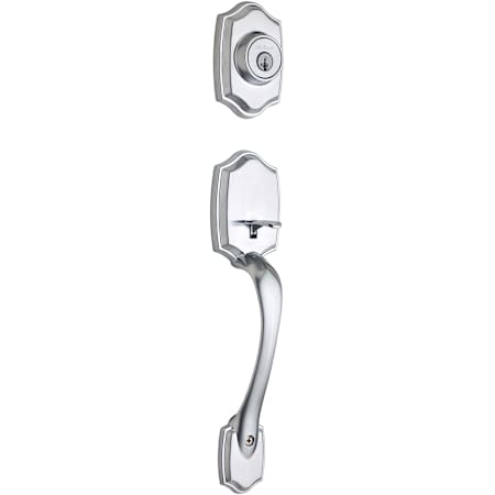 Kwikset Belleview Single Cylinder Sectional Handleset with Smart Key Technology Satin Chrome