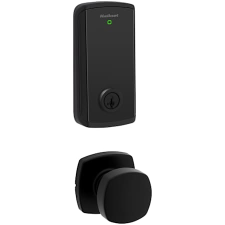 Kwikset Arroyo Knob Set and Halo Electronic Touchscreen Deadbolt Combo Pack with SmartKey Matte Black