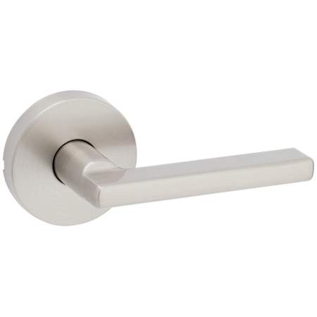 Kwikset Halifax Passage Door Lever Set with Round Rose Satin Nickel
