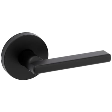 Kwikset Halifax Passage Door Lever Set with Round Rose Matte Black