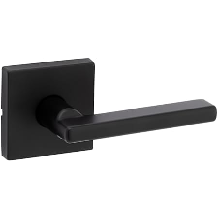 Kwikset Halifax Passage Door Lever Set with Square Rose Matte Black
