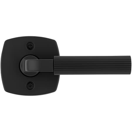 Kwikset Mirada Passage Door Lever Set with Midtown Rose Matte Black