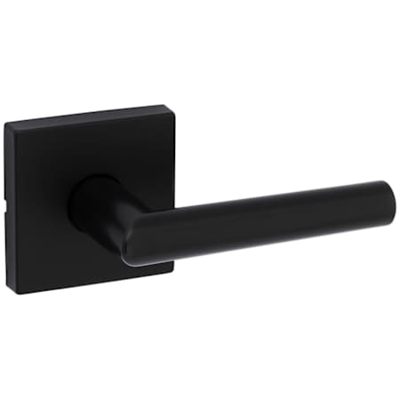 Kwikset Milan Passage Door Lever Set with Square Rose Matte Black