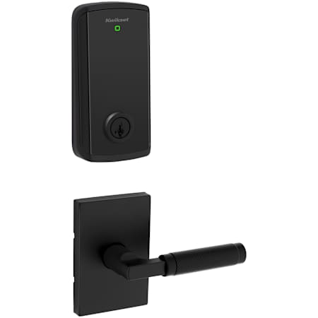Kwikset Prava Passage Lever Set and Halo Electronic Touchscreen Deadbolt Combo Pack with SmartKey Matte Black