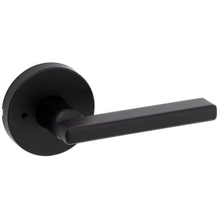 Kwikset Halifax Privacy Door Lever Set with Round Rose Matte Black