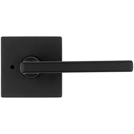 Kwikset Halifax Privacy Door Lever Set with Square Rose Matte Black