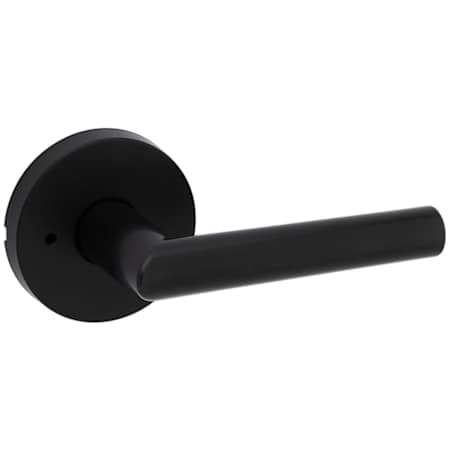 Kwikset Milan Privacy Door Lever Set with Round Rose Matte Black