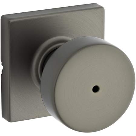 Kwikset Pismo Privacy Door Knob Set with Square Rose Gun Metal