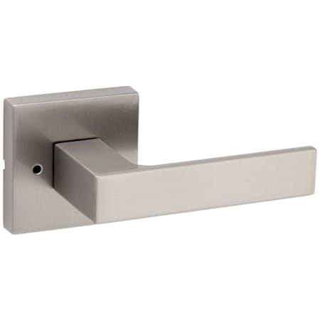 Kwikset Singapore Privacy Door Lever Set with Square Rose Satin Nickel