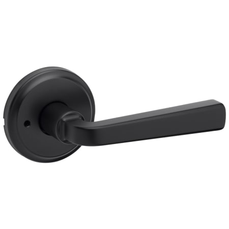 Kwikset Trafford Privacy Door Lever Set with Round Rose Matte Black