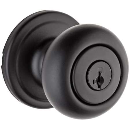 Kwikset Hancock Keyed Entry Single Cylinder Knob Set with SmartKey Matte Black