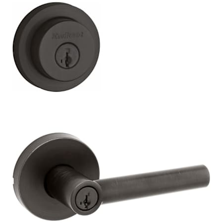 Kwikset Milan Single Cylinder Keyed Entry Lever Set and Deadbolt Combo with SmartKey Venetian Bronze