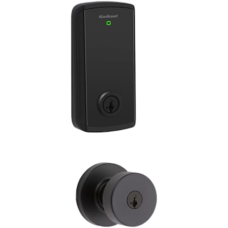 Kwikset Pismo Single Cylinder Knob Set and Halo Electronic Touchscreen Deadbolt Combo Pack with SmartKey Matte Black