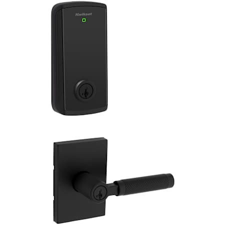 Kwikset Prava Single Cylinder Lever Set and Halo Electronic Touchscreen Deadbolt Combo Pack with SmartKey Matte Black