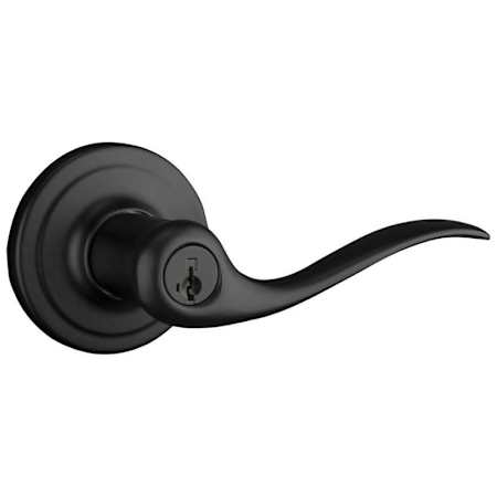 Kwikset Tustin Keyed Entry Door Leverset with Smart Key from the Signature Series Matte Black