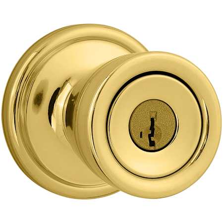 Kwikset Abbey Storeroom / Vestibule Door Knobset with SmartKey Polished Brass