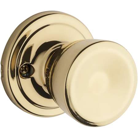 Kwikset Abbey Reversible Non-Turning One-Sided Dummy Door Knob Polished Brass