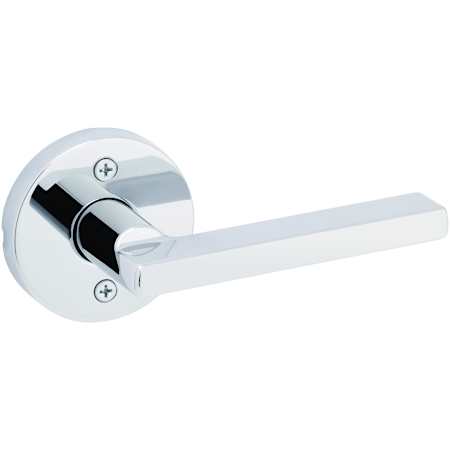 Kwikset Halifax Lever with Round Rose Half Dummy Door Lock Bright Chrome