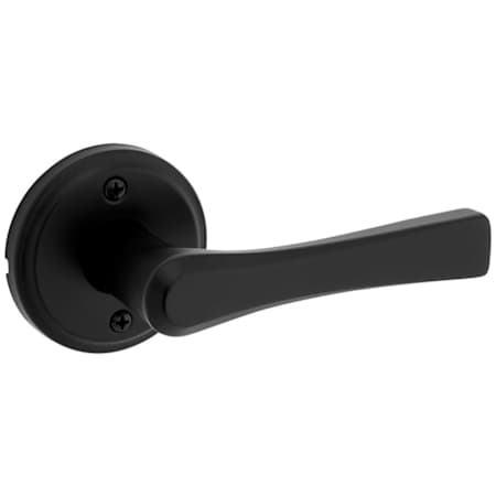 Kwikset Katella Non-Turning One-Sided Dummy Door Lever with Round Rose Matte Black