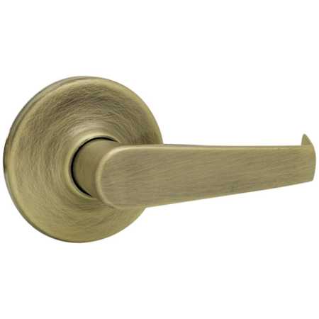Kwikset Kingston Reversible Non-Turning One-Sided Dummy Door Lever Antique Brass