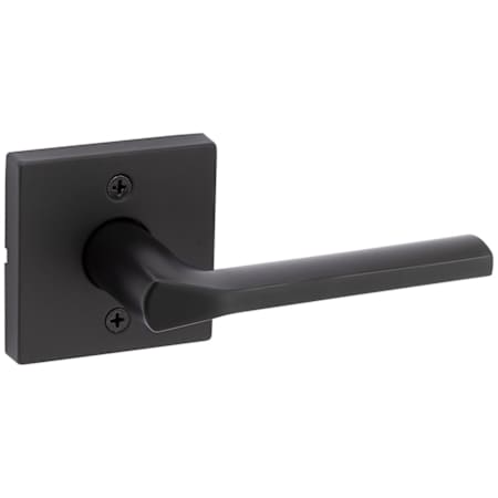 Kwikset Lisbon Non-Turning One-Sided Dummy Door Lever with Square Rose Matte Black