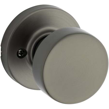 Kwikset Pismo Non-Turning One-Sided Dummy Door Knob with Round Rose Gun Metal