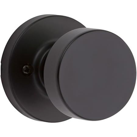 Kwikset Pismo Non-Turning One-Sided Dummy Door Knob with Round Rose Matte Black