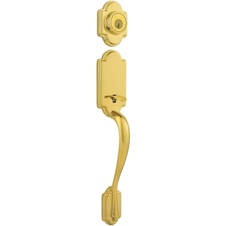 Kwikset Arlington Sectional Single Cylinder Keyed Entry Exterior Pack Handleset with SmartKey Lifetime Polished Brass