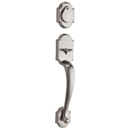 Kwikset Austin Sectional Single Cylinder Keyed Entry Exterior Pack Handleset with SmartKey Satin Nickel