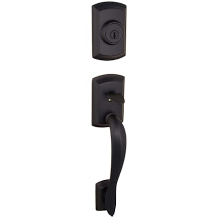 Kwikset Avalon Sectional Single Cylinder Keyed Entry Exterior Pack Handleset with SmartKey Matte Black
