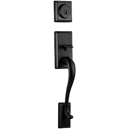 Kwikset Hawthorne Sectional Single Cylinder Keyed Entry Exterior Pack Handleset with SmartKey Matte Black