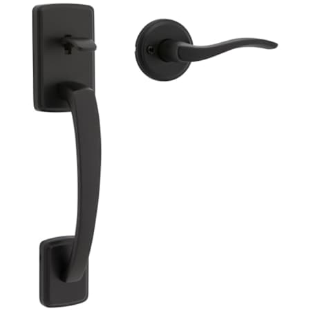 Kwikset Brentford Handleset Handle Only with Sedona Interior Lever Matte Black
