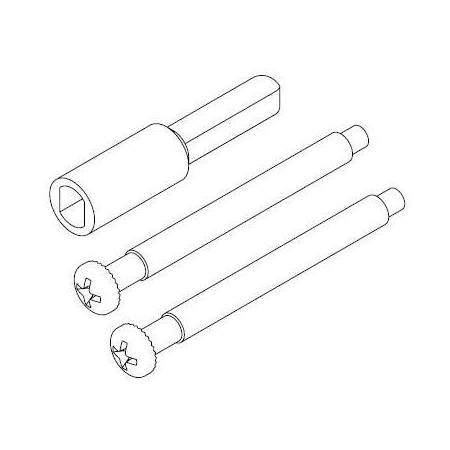 Kwikset 2-1/4" Thick Door Installation Kit for all Kwikset and Signature Series Knobs and Levers Polished Brass