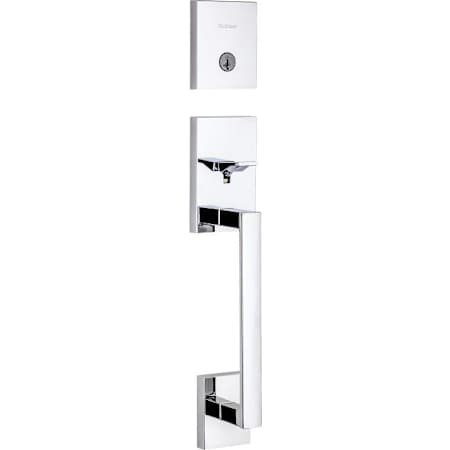 Kwikset San Clemente Single Cylinder Keyed Entry Handleset with SmartKey, Exterior Only Polished Chrome