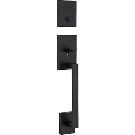 Kwikset San Clemente Single Cylinder Keyed Entry Handleset with SmartKey, Exterior Only Matte Black