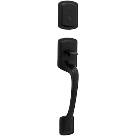 Kwikset Prague Dummy Sectional Handleset - Exterior Only Matte Black
