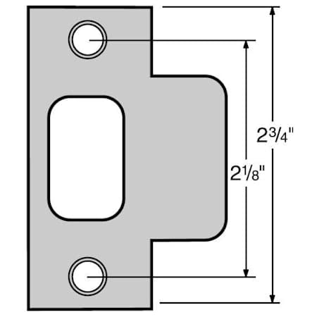 Kwikset Latch Strike Door T Strike Accessory Matte Black