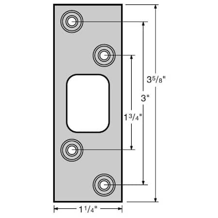 Kwikset Max Security Series Deadbolt Strike Polished Brass