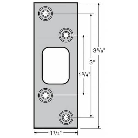 Kwikset Max Security Series Deadbolt Strike Bright Chrome